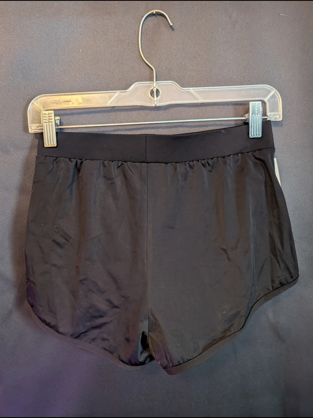 Women’s Black Athletic Running Shorts with Stretch Waistband - Picture 7 of 9